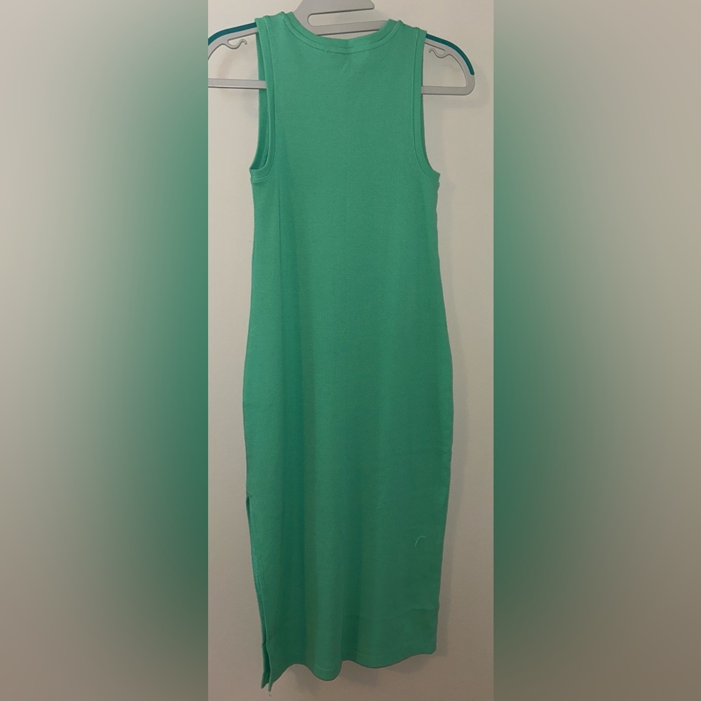 LOFT Green Ribbed Tank Dress - Picture 3 of 4